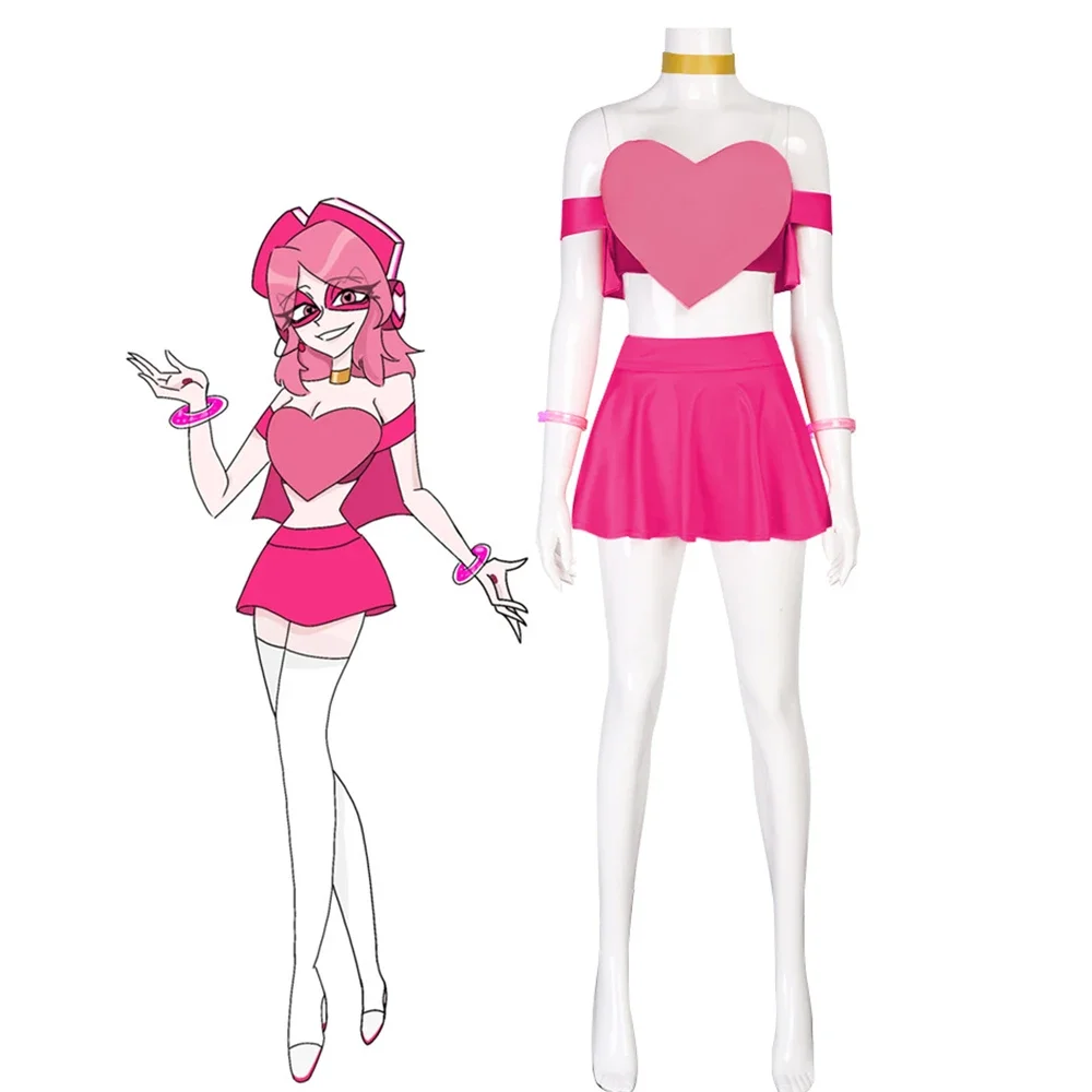 Villainous: Miss Heed | Pink Dress Cosplay Costume