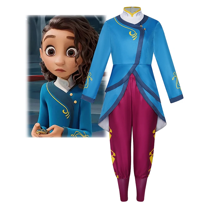 Spellbound: Ellian Princess | Blue Printed Cheongsam-Style Dress Costume Cosplay