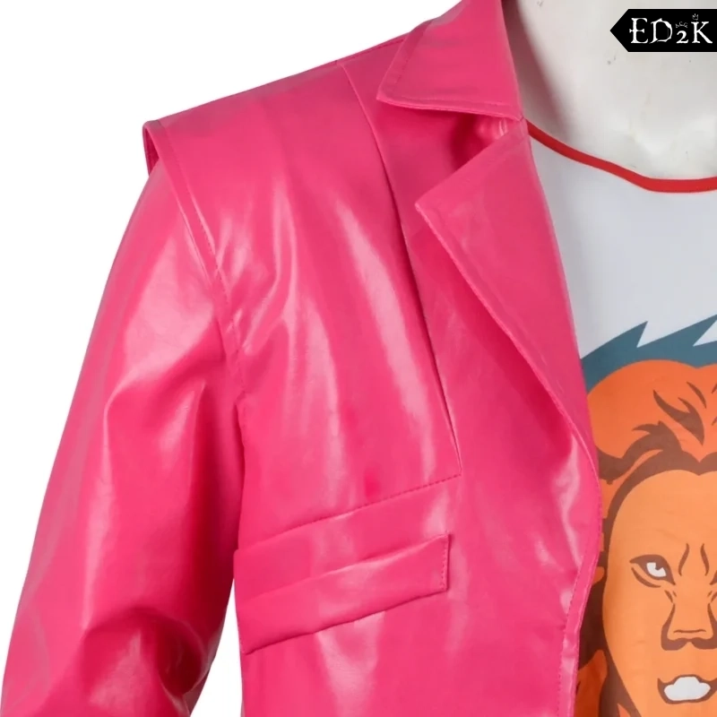 A Minecraft Movie: Garrett Garrison | Pink Fringed Jacket Costume Cosplay