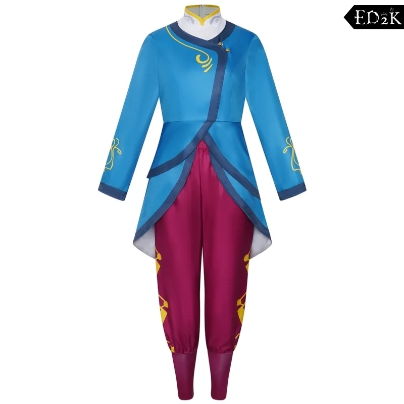 Alternative view of Spellbound: Ellian Princess | Blue Printed Cheongsam-Style Dress Costume Cosplay