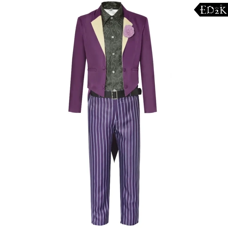 Alternative view of Mortal Kombat: The Joker Jester | Purple Striped Suit Costume Cosplay
