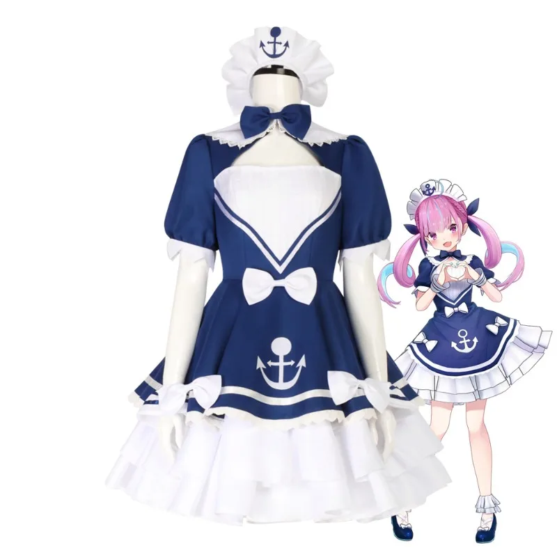 VTuber: Hololive Minato Aqua | Blue VTuber Cosplay Costume