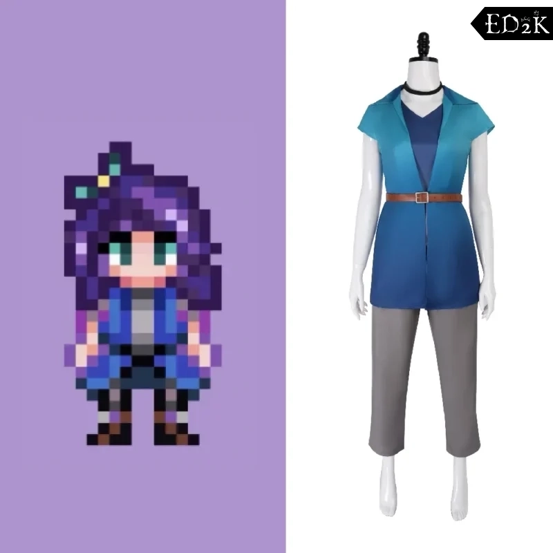Alternative view of Stardew Valley: Abigail | Dark Blue Costume Cosplay