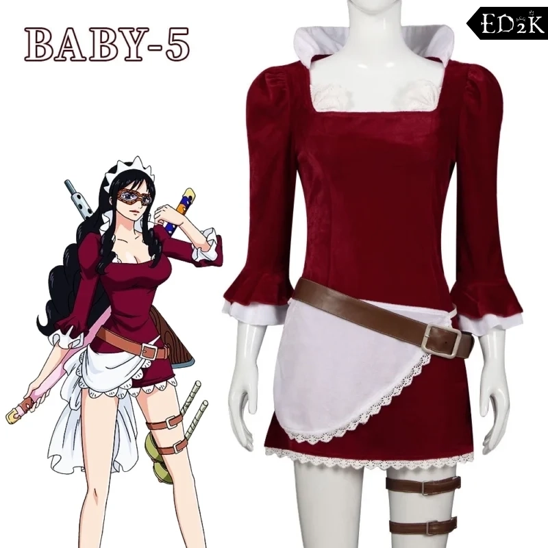 One Piece: Baby-5 | Red Cosplay Costume