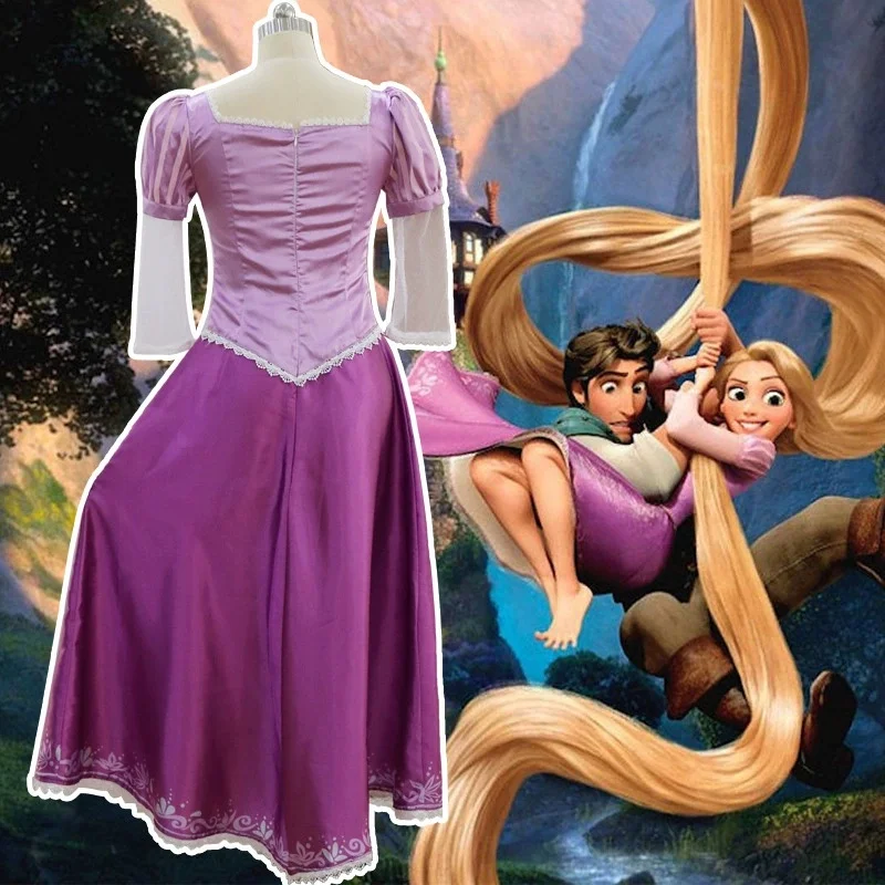 Alternative view of Tangled: Rapunzel | Purple Cosplay Costume Set