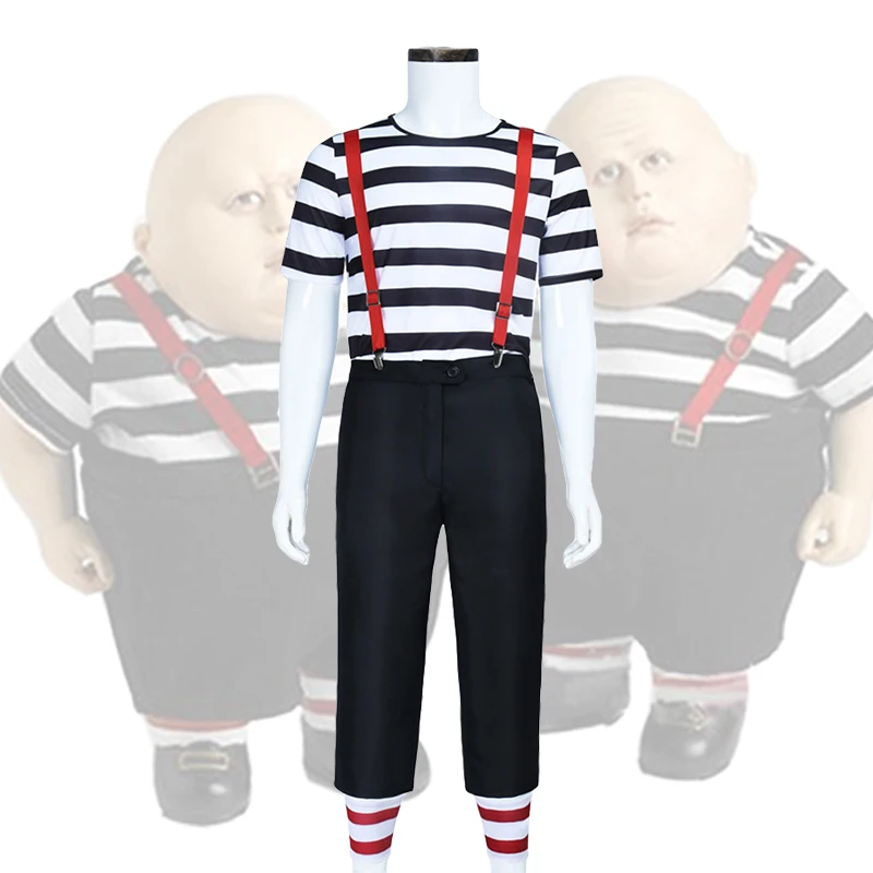 Alice in Wonderland: Tweedledee And Tweedledum | Black and White Striped Mime Costume Cosplay