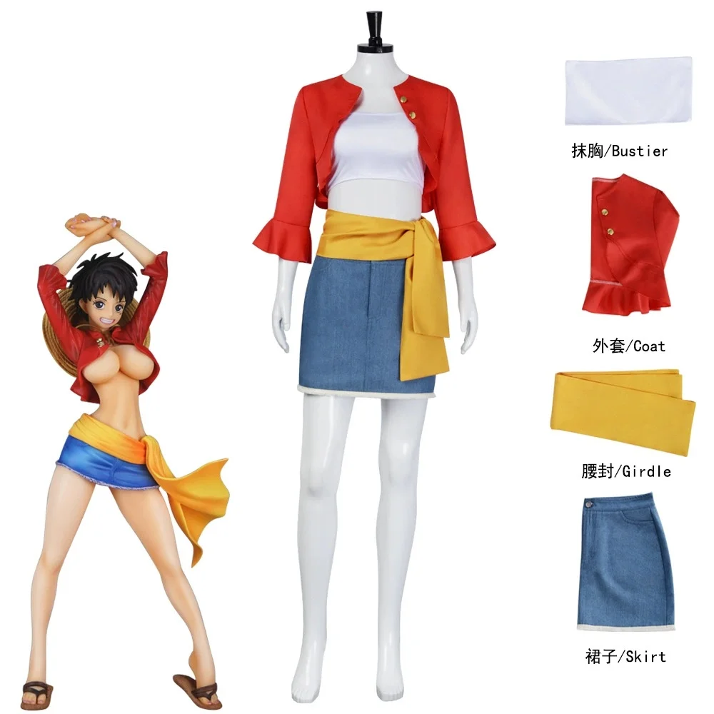 One Piece: Monkey D. Luffy | Red Cosplay Costume
