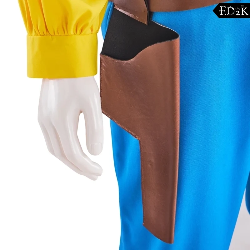 Tous à l'Ouest: Une aventure de Lucky Luke:Lucky Luke | Yellow Blue Cowboy Cosplay Costume