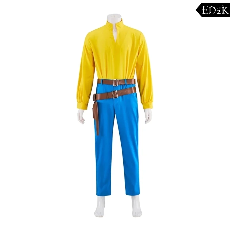 Tous à l'Ouest: Une aventure de Lucky Luke:Lucky Luke | Yellow Blue Cowboy Cosplay Costume