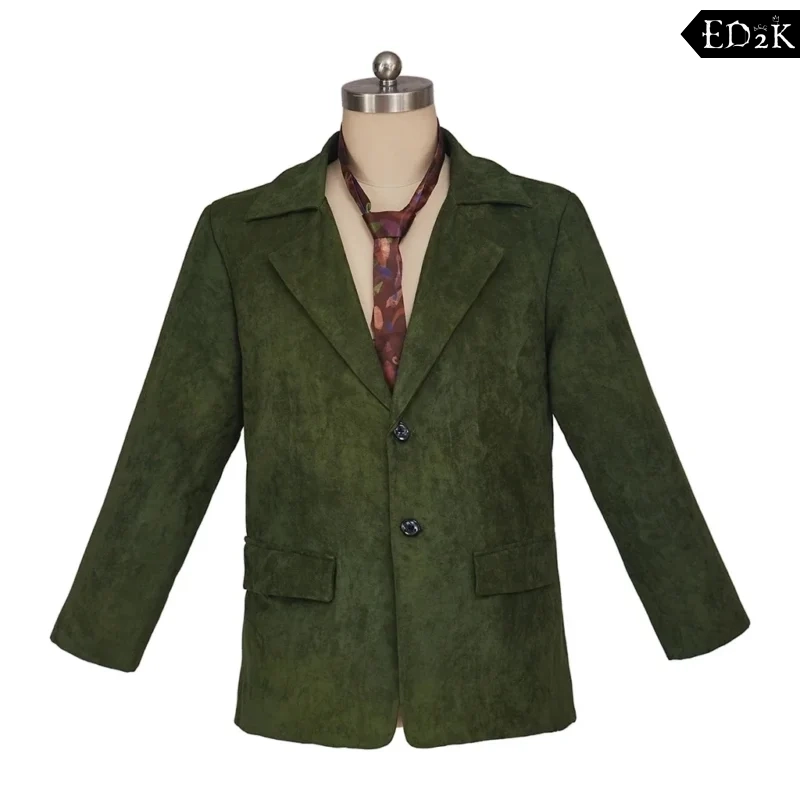 Alternative view of Disco Elysium: Harrier Du Bois | Green Detective Jacket Cosplay Costume