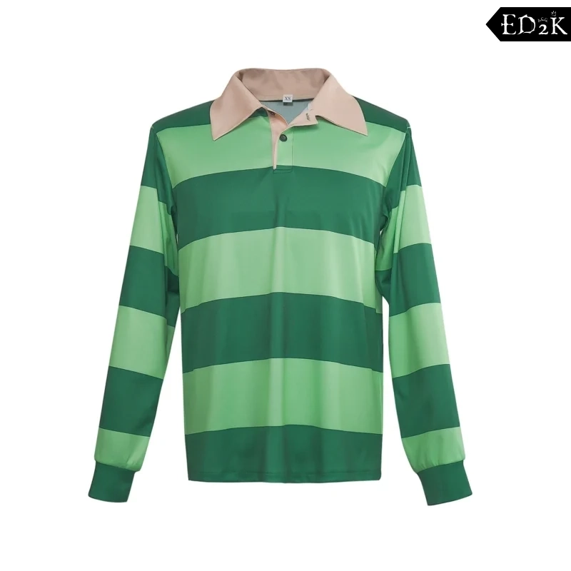 Blue's Clues & You: Minecraft Steve | Green Cosplay Striped Polo Shirt