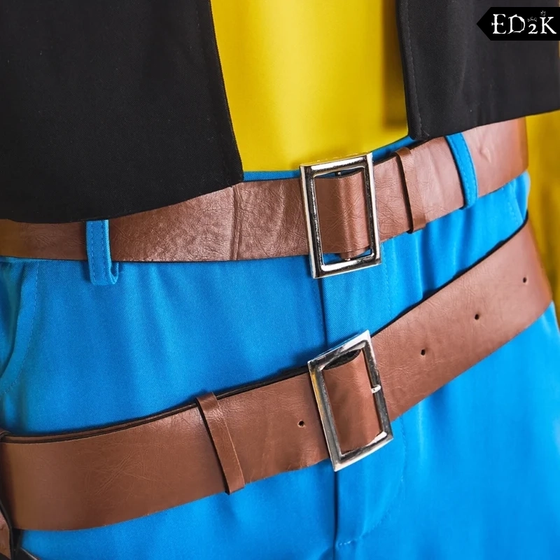 Tous à l'Ouest: Une aventure de Lucky Luke:Lucky Luke | Yellow Blue Cowboy Cosplay Costume
