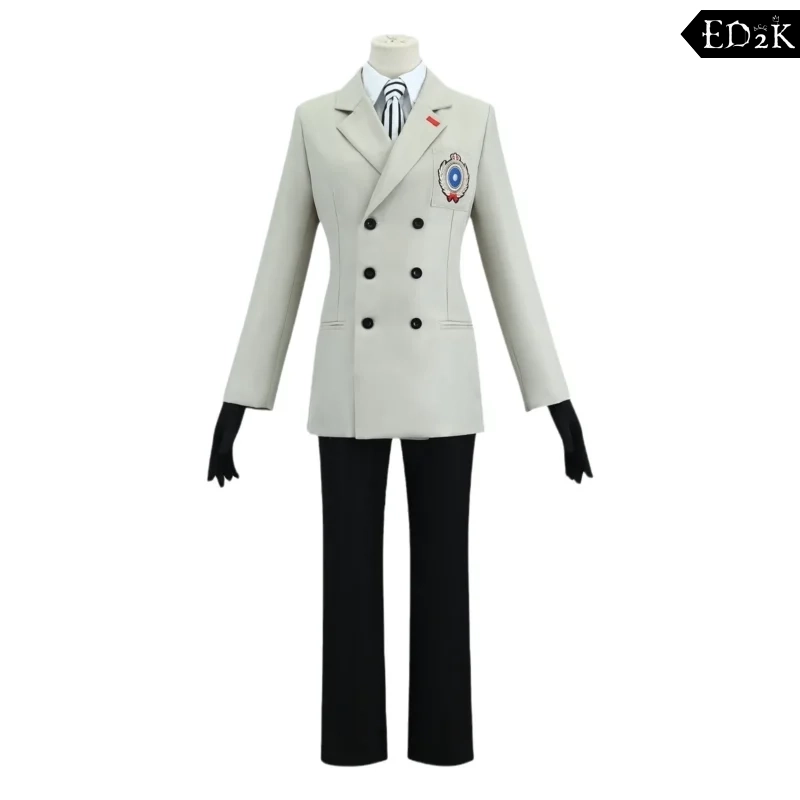 Alternative view of Persona 5: Akechi Goro | Black White School Uniform Cosplay Costume Set