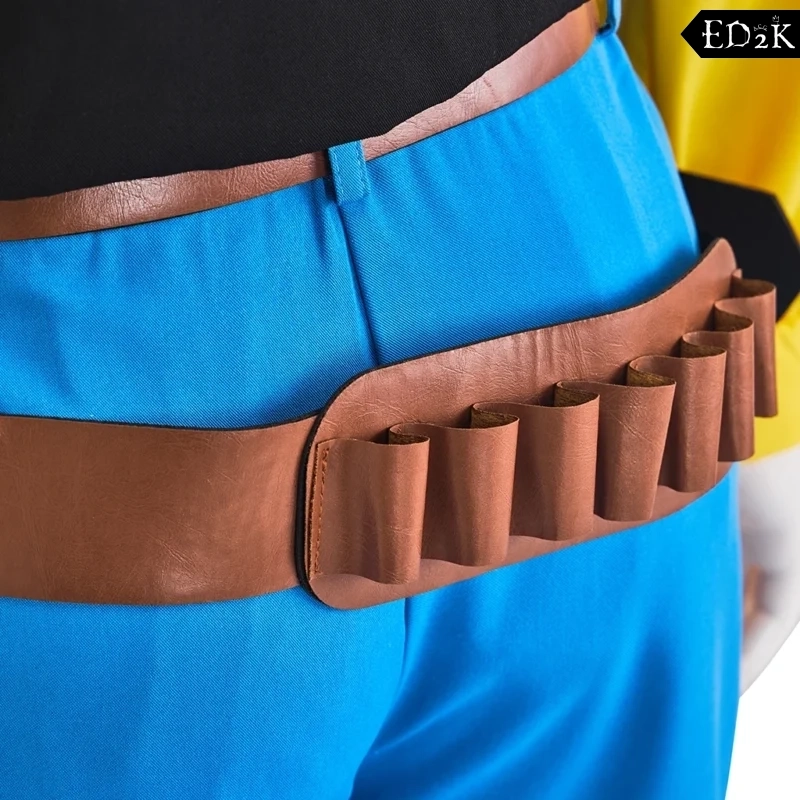 Tous à l'Ouest: Une aventure de Lucky Luke:Lucky Luke | Yellow Blue Cowboy Cosplay Costume