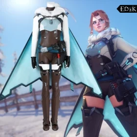 Overwatch 2: Freja | Blue Black Viking Warrior Cosplay Costume
