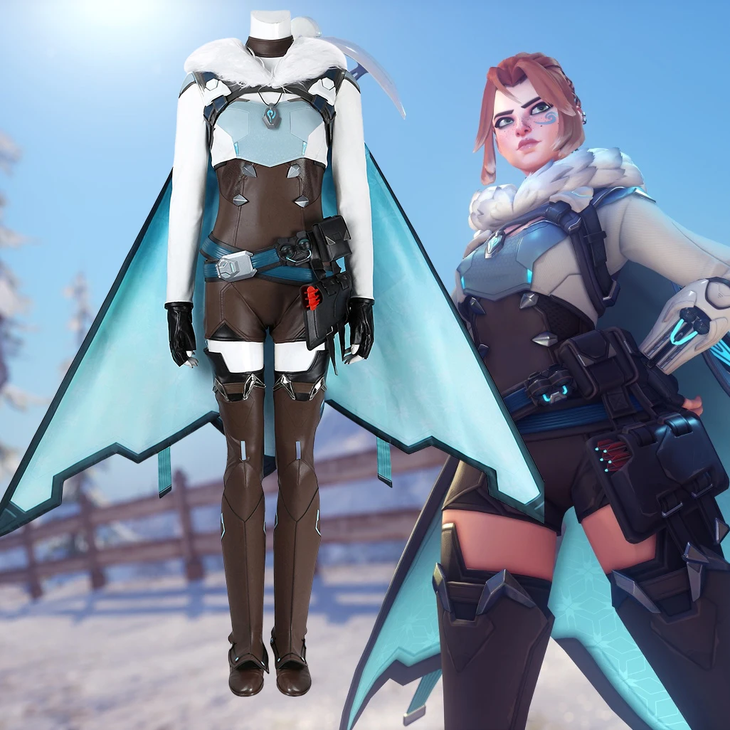 Overwatch 2: Freja | Blue Black Viking Warrior Cosplay Costume