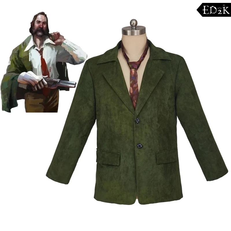 Disco Elysium: Harrier Du Bois | Green Detective Jacket Cosplay Costume