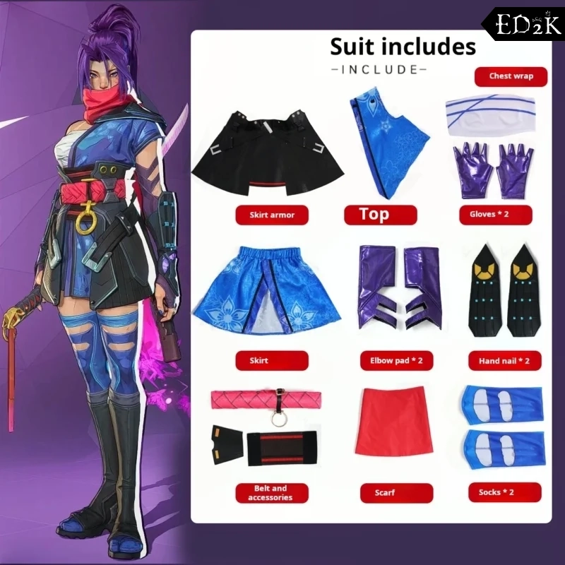Marvel Rivals: Betsy Braddock (Psylocke) | Blue Cosplay Costume Set