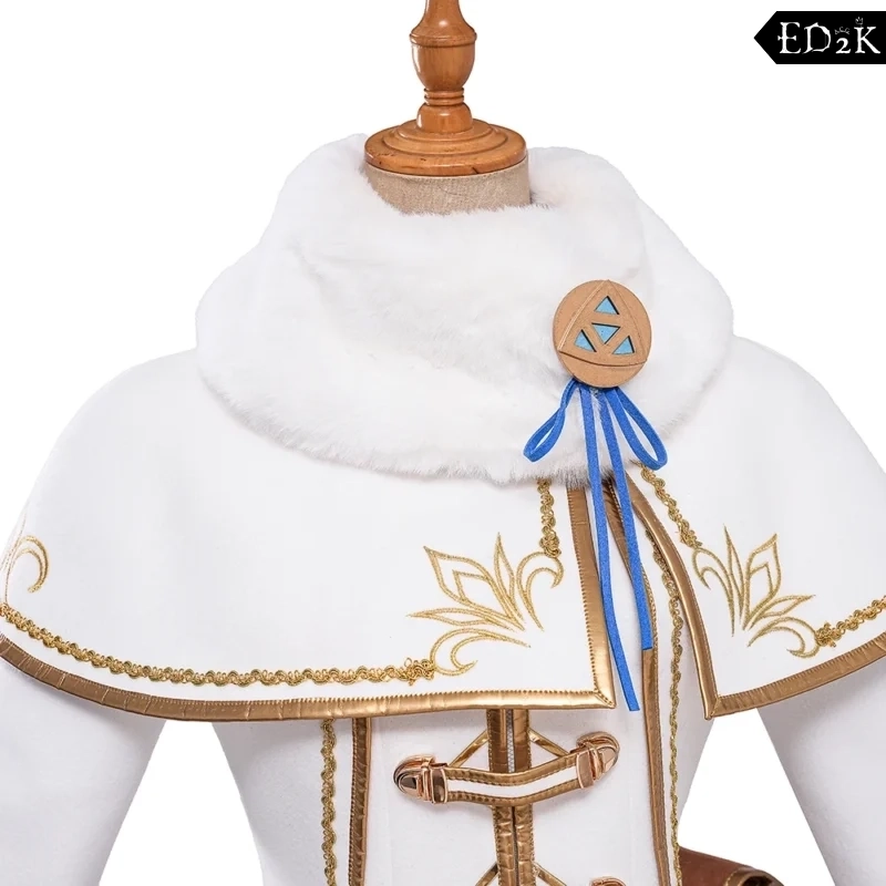 Legend of Zelda: Princess Zelda | White Winter Princess Warrior Cosplay Costume