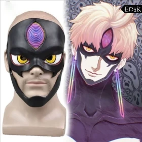 Dandadan: Jiji (Jin Enjoji) | Black Cosplay Mask Half Face Latex Props