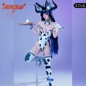 Azur Lane: Musashi | Black White Cow Print Outfit Cosplay Costume