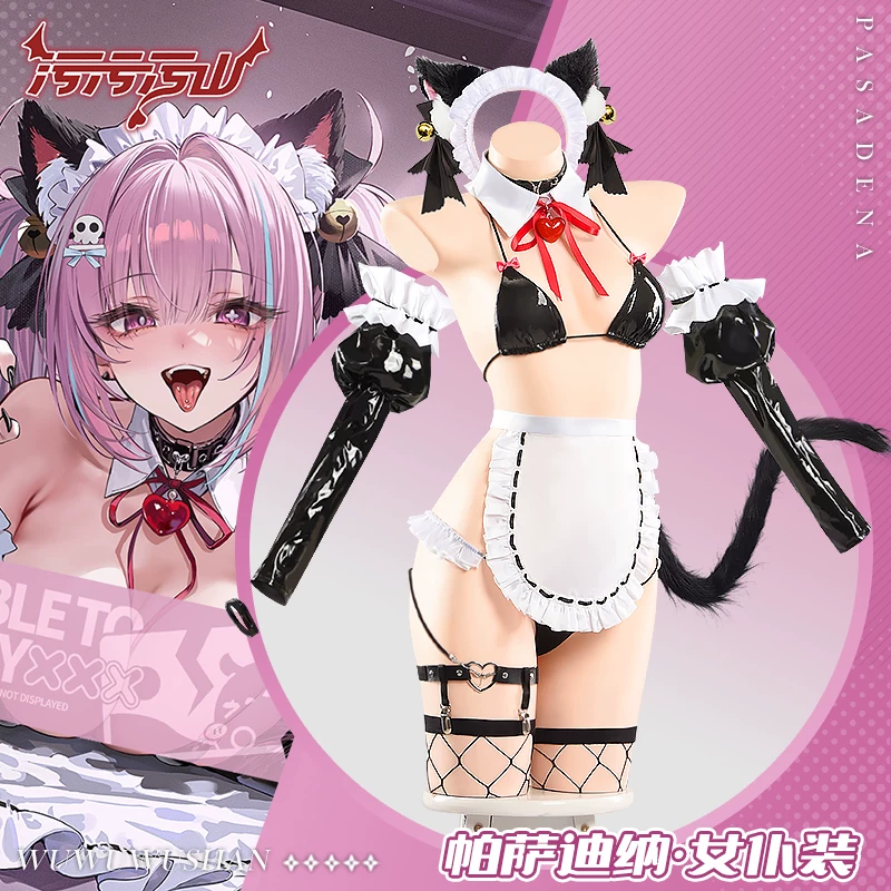 [Pre-Order] Azur Lane: USS Pasadena (CL - 65) | Black White Catgirl Maid Outfit Cosplay Costume