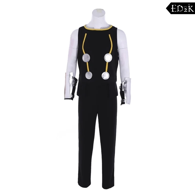 Alternative view of Marvel :Thor Odinson | Black Cosplay Costume with Red Cloak