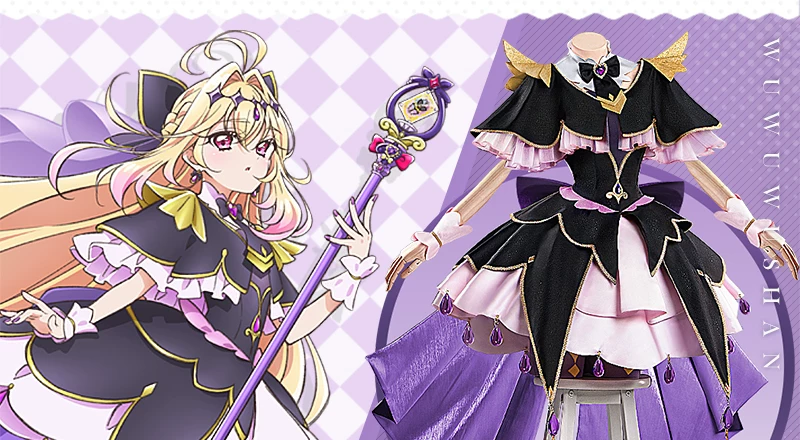 [Pre-Order] Star Detective Precure: Moria Ruruka | Black Pink Cosplay Costume