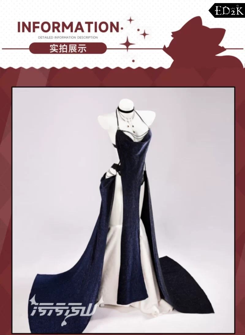 Alternative view of Azur Lane: Musashi | Black Starlight Dress Cosplay Costume
