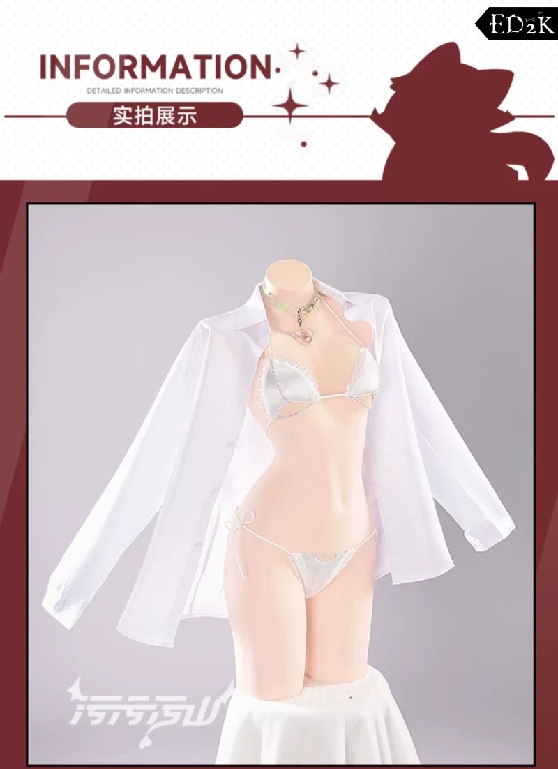 Alternative view of [Pre-Order] NIKKE: Goddess of Victory: Viper | White Swimsuit Cosplay Costume