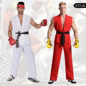 Street Fighter: Ryu & Ken | Martial Arts Uniform Cosplay Costume Set