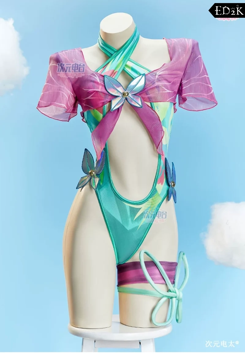 Alternative view of [Pre-Order] Marvel Rivals: Betsy Braddock | Pink Swimsuit Cosplay Costume