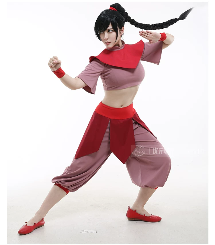 Alternative view of [Pre-Order] Avatar: The Last Airbender: Ty Lee | Pink Cosplay Costume Set