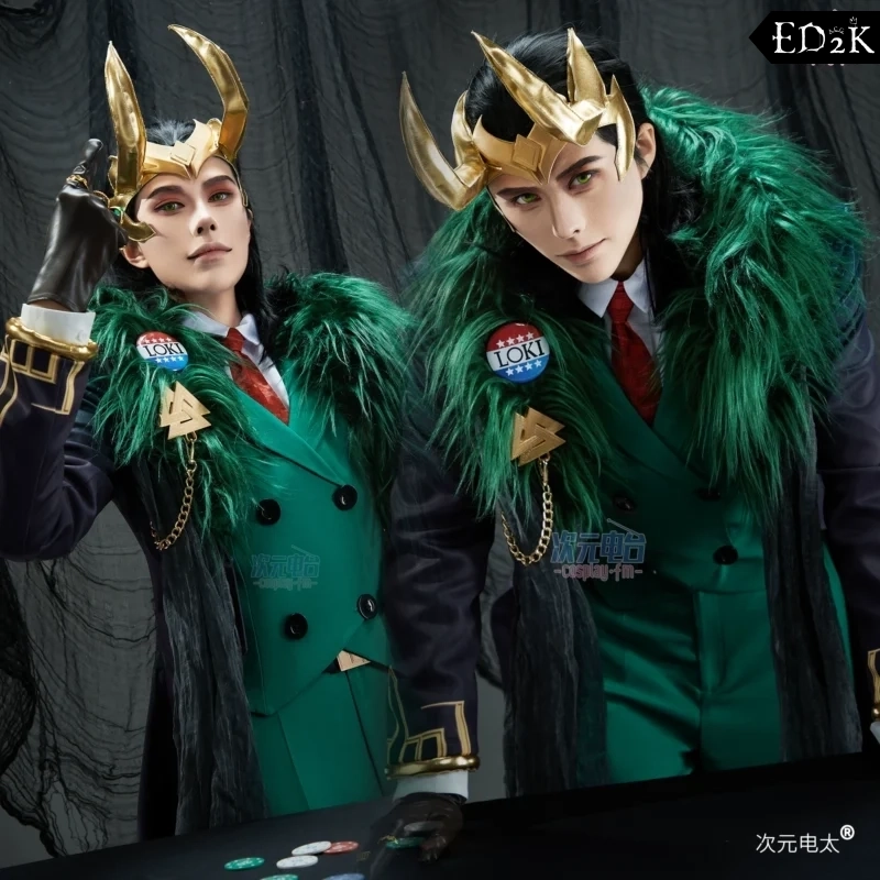 Alternative view of [Pre-Order] Marvel Rivals: Loki Laufeyson | Green Cosplay Costume