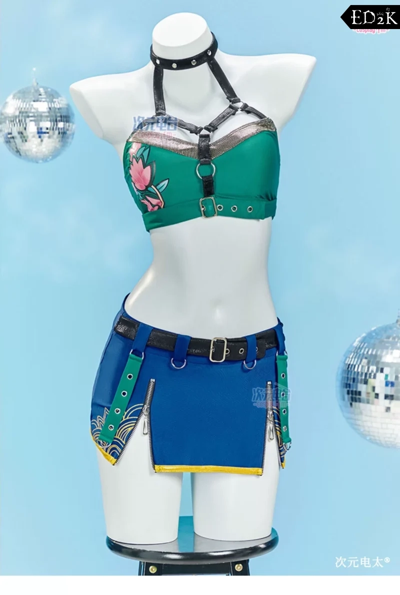 Alternative view of [Pre-Order] K-Pop Demon Hunters: Zoey | Green Cosplay Costume