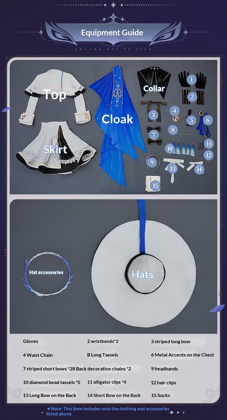 🏴‍☠️ [Pre-Order] Wuthering Waves: Phoebe | White Blue Cape Dress ...